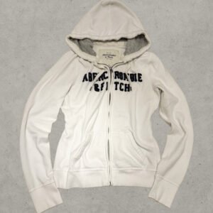 abercrombie & fitch white hoodie (m)